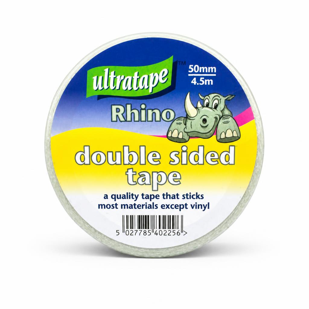 Front view of Ultratape Rhino Double Sided Tape packaging