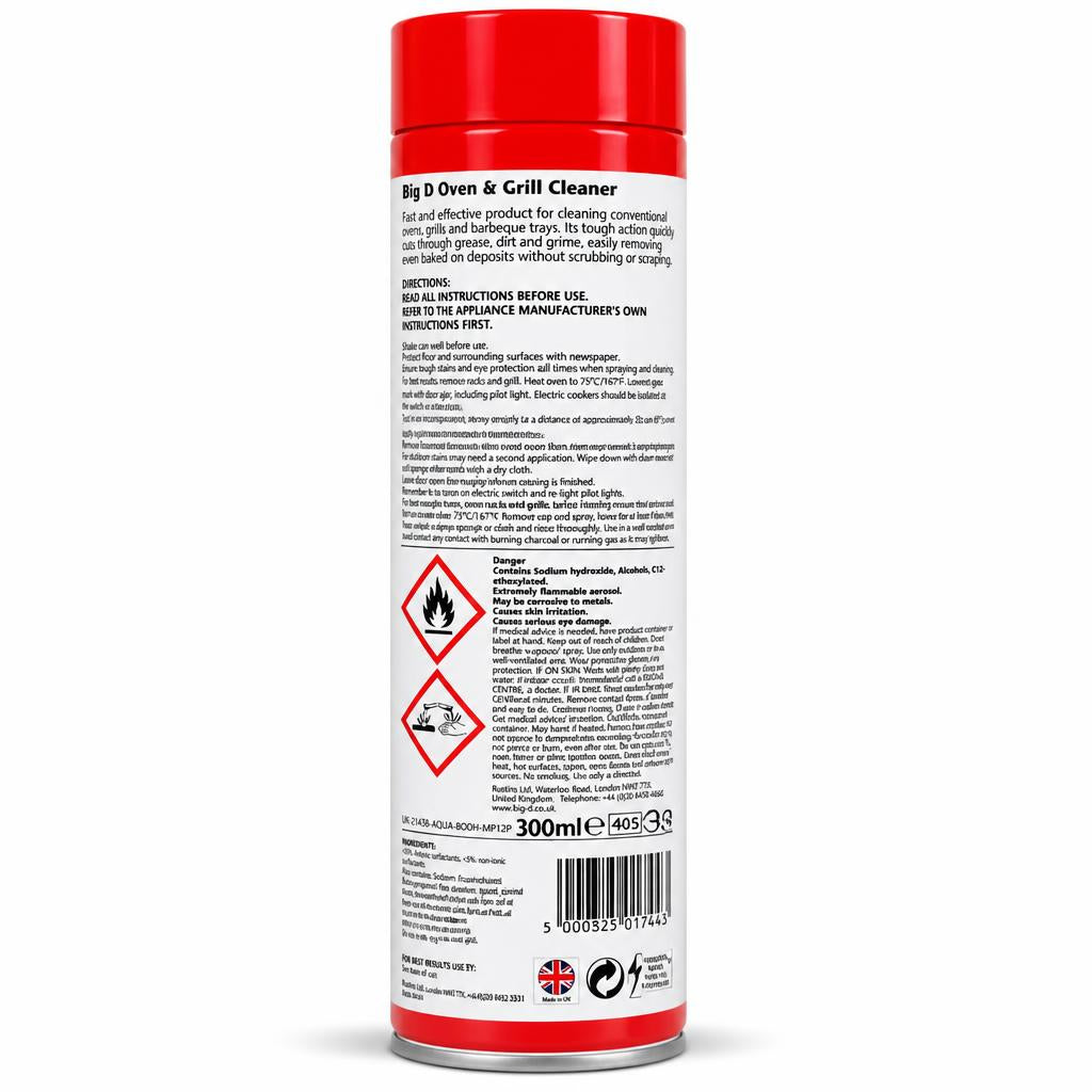 Big D Oven & Grill Cleaner product description and safety information