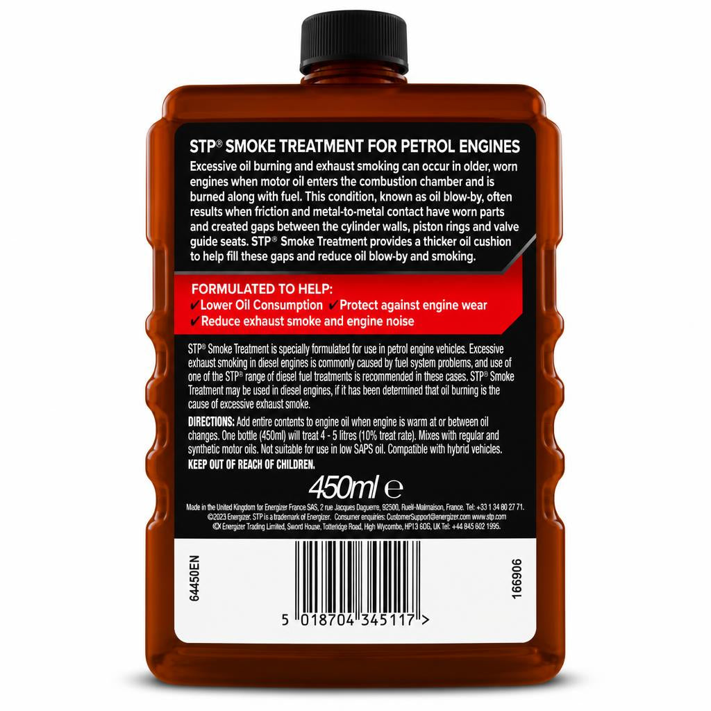 STP Smoke Treatment back view with instructions