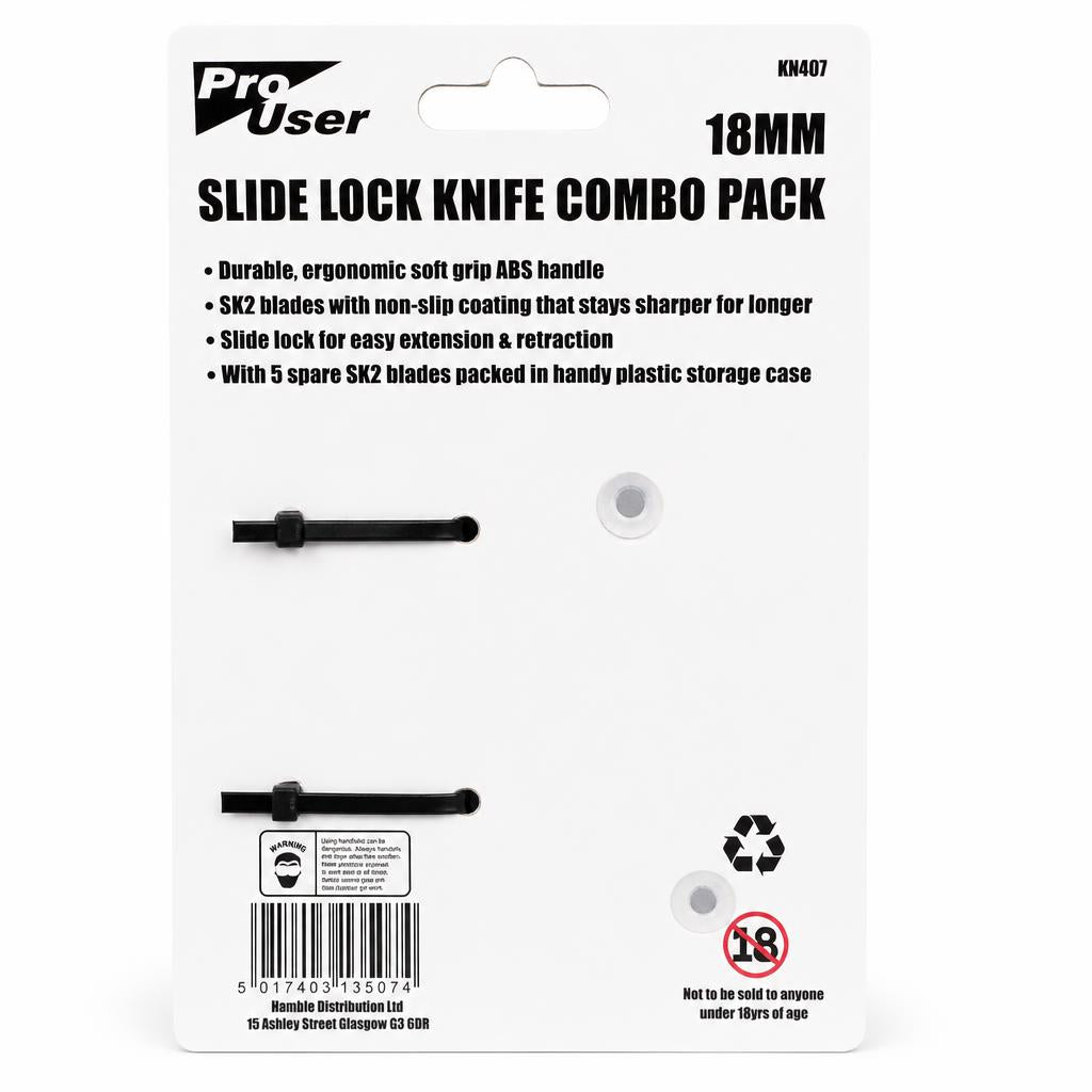 Pro User Slide Lock Knife Combo Pack back packaging
