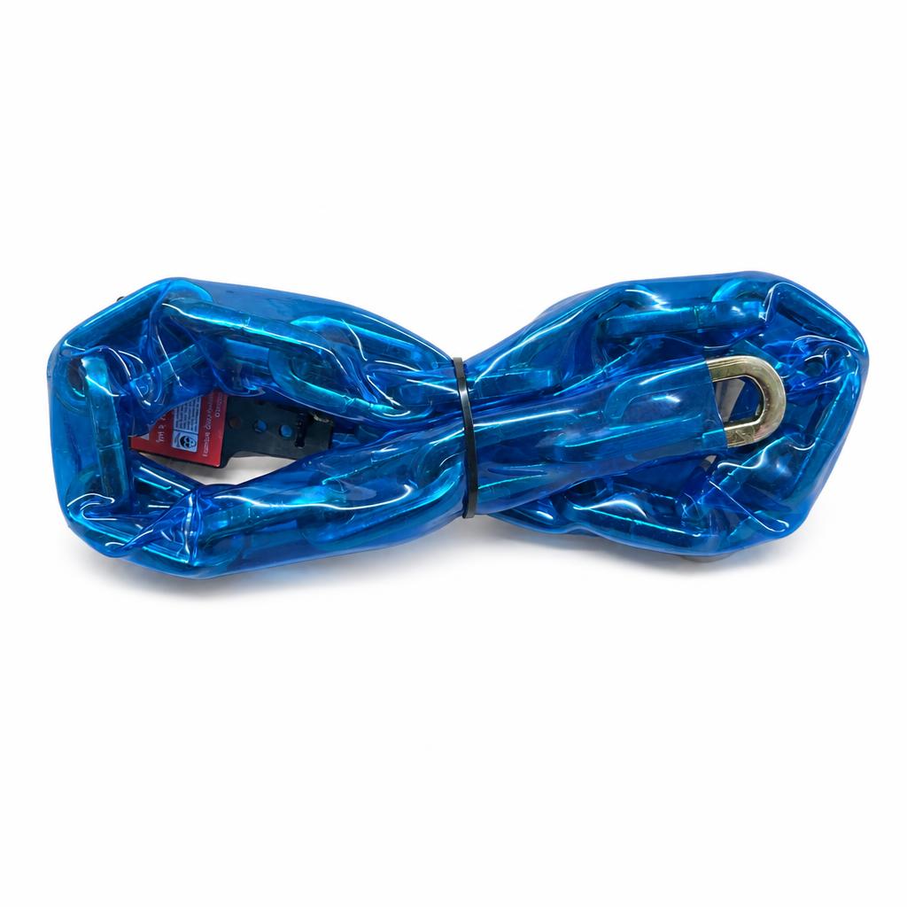 Side view of Blackspur Security Link Chain in blue sleeve