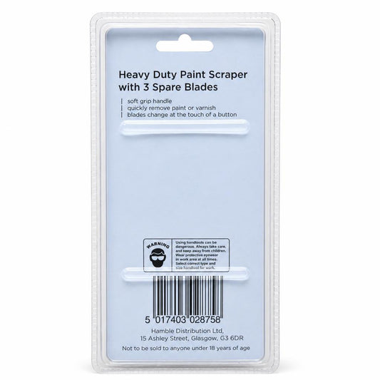 Blackspur Heavy Duty Paint Scraper packaging back