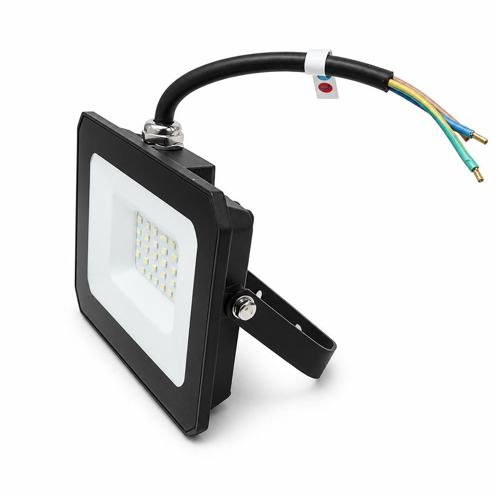 Side view of Kingavon LED Floodlight with wire connectors