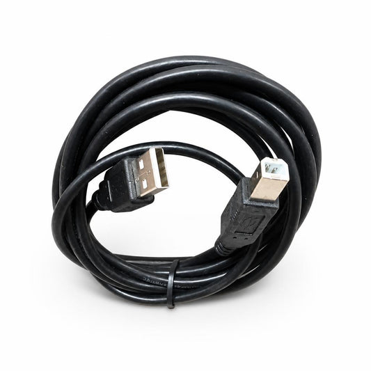 Coiled Electrovision USB Male A to USB Male B Lead 2m