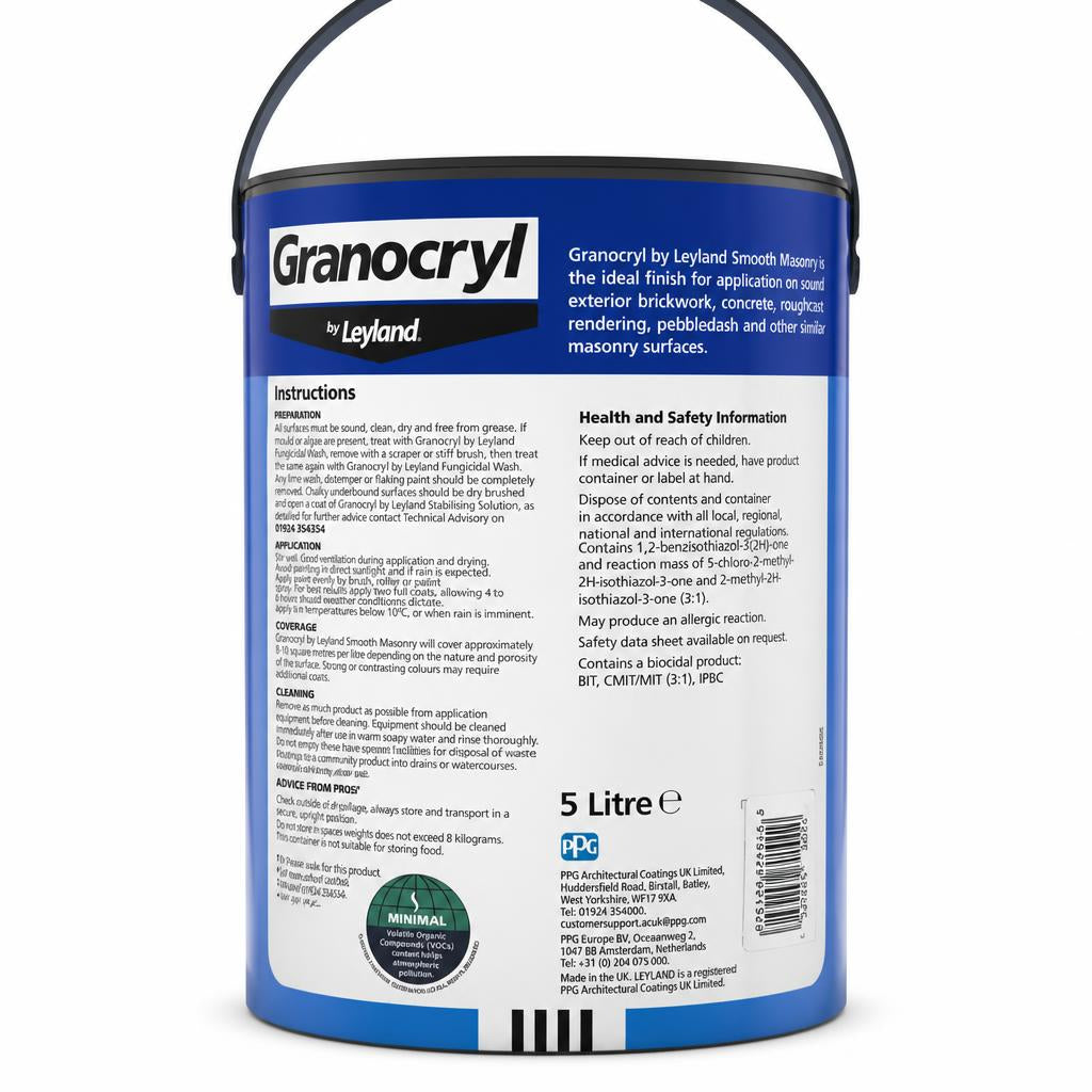 Granocryl by Leyland Smooth Masonry Paint application instructions