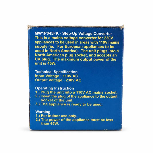 MW Step-Up Voltage Converter 45W packaging back
