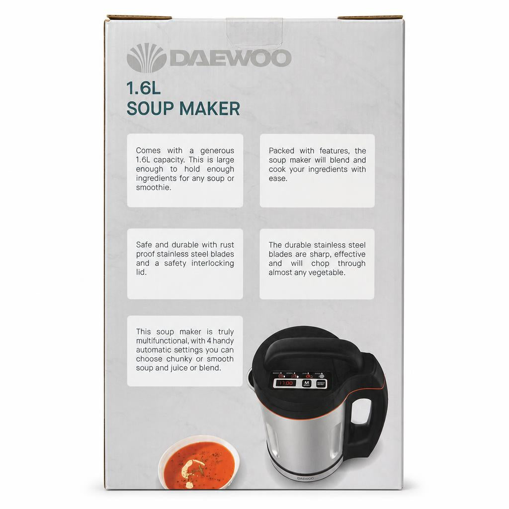 Daewoo 1.6L Soup Maker Box Back