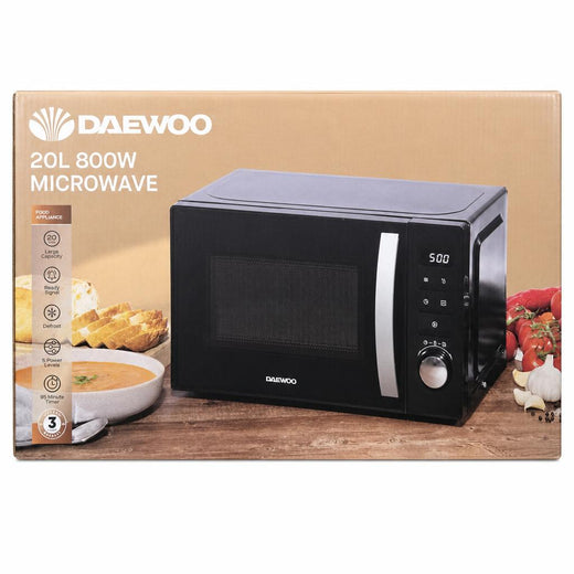 Daewoo 20L 800W Microwave Black