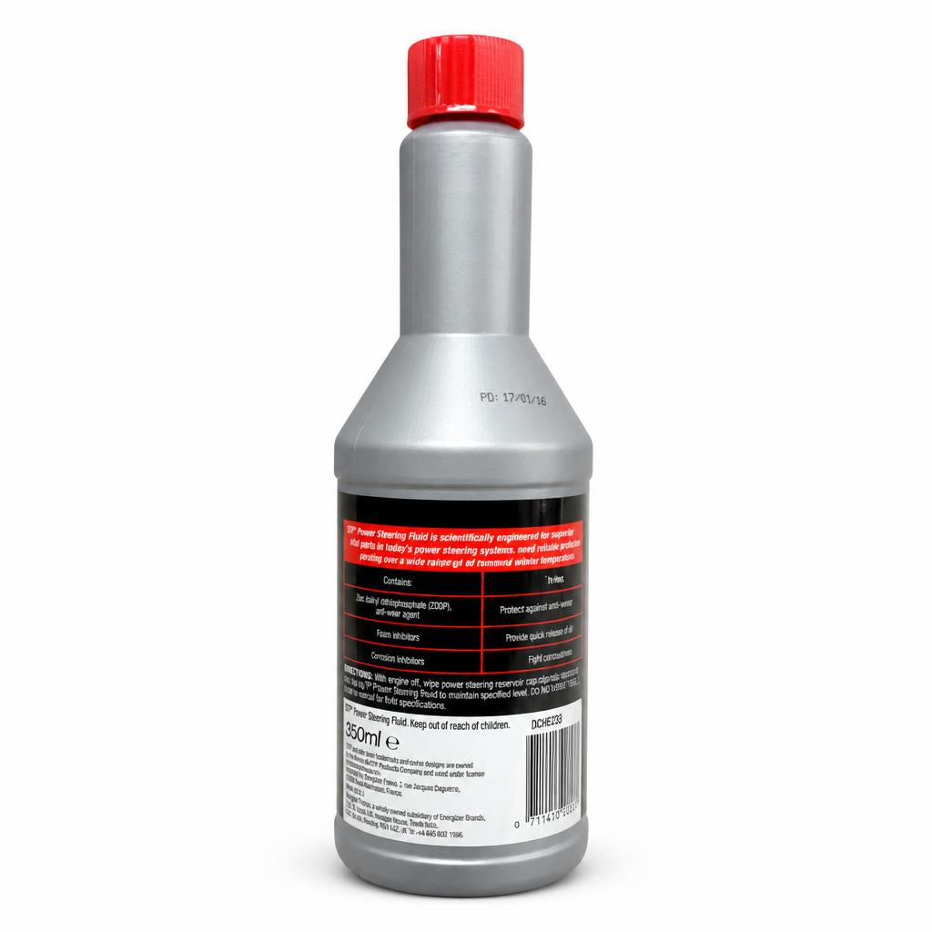 STP Power Steering Fluid Bottle Back