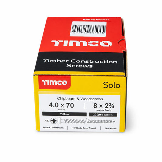 Timco Solo Chipboard & Woodscrews side view
