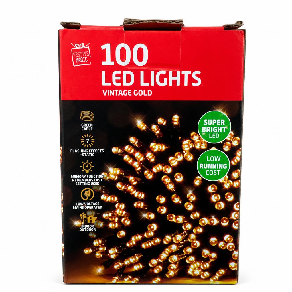 Festive Magic 100 LED Lights packaging back