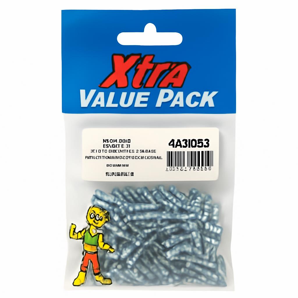 Xtra Value Pack of zinc-plated woodscrews back view