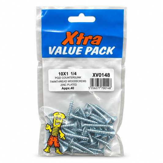 Front view of Xtra Wood Screws packaging