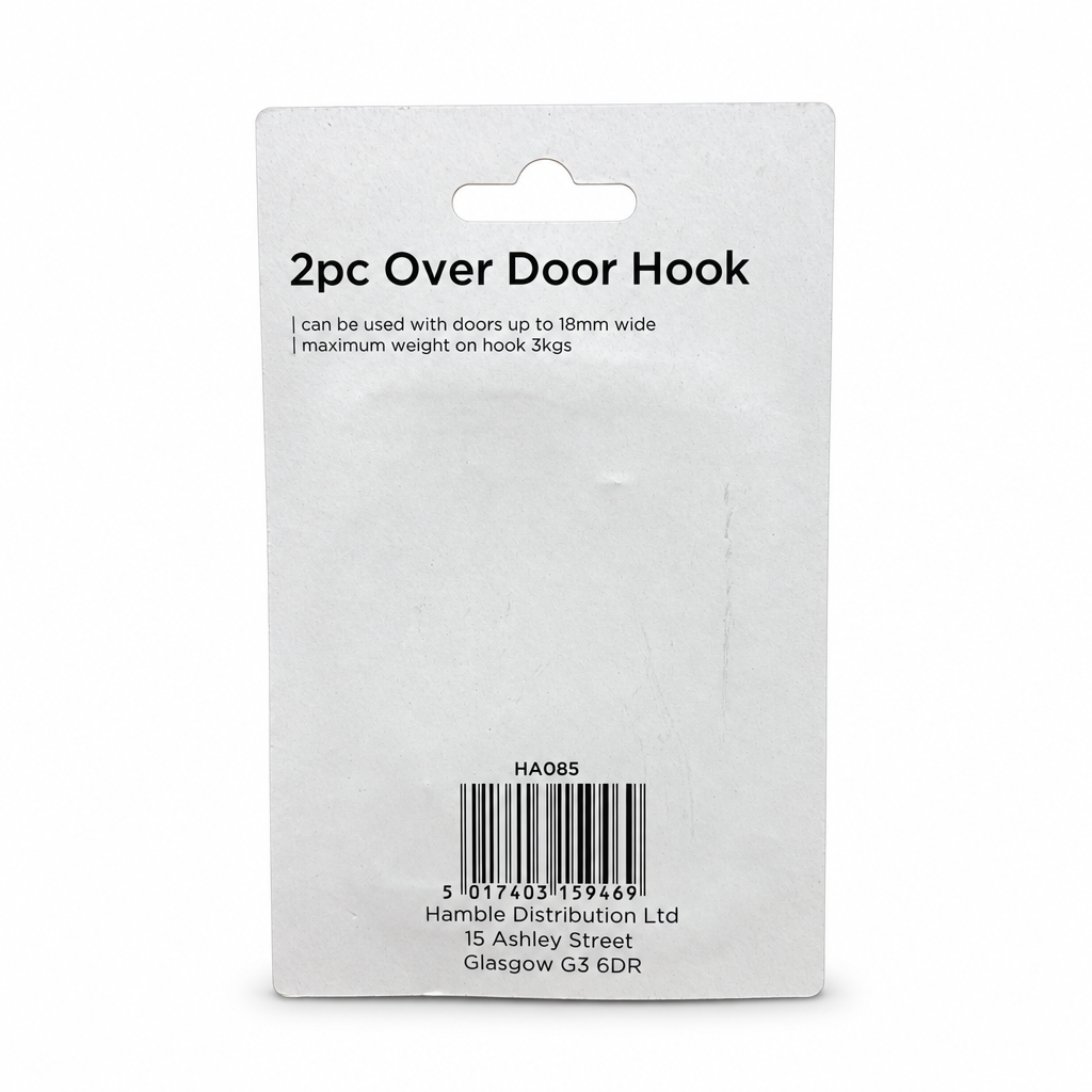 Back of Blackspur 2pc Over Door Hook packaging