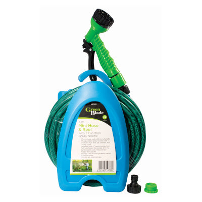 10M MINI HOSE AND REEL WITH 7 FUNCTION SPRAY NOZZLE