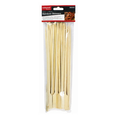 50PC X 25CM BAMBOO SKEWERS