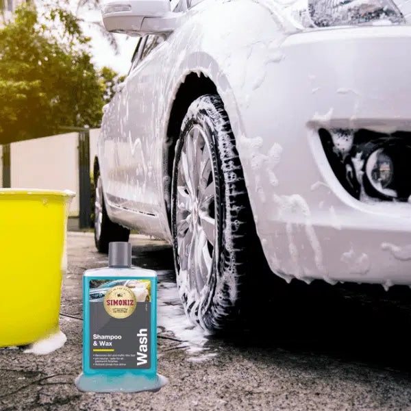 Simoniz Shampoo & Wax 1 Litre – pH Neutral Car Shampoo with Carnauba Wax