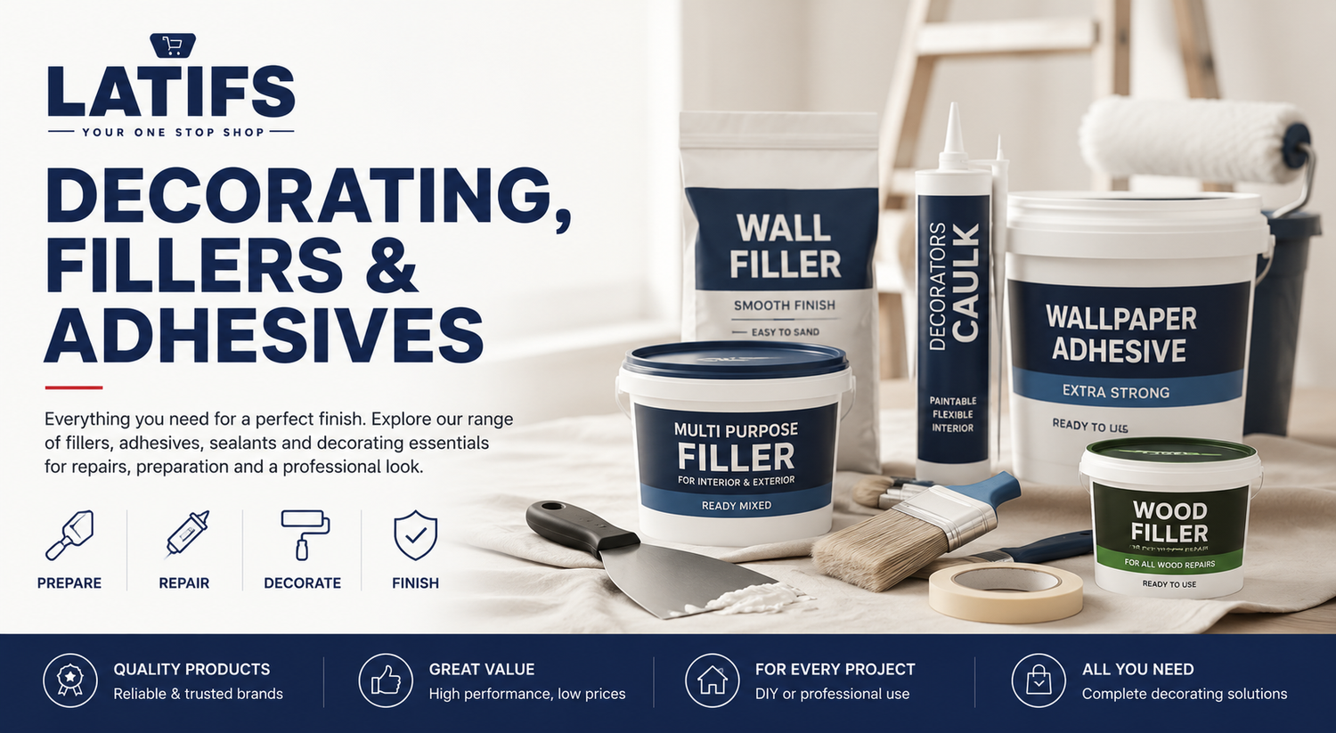 Decorating, Fillers & Adhesives