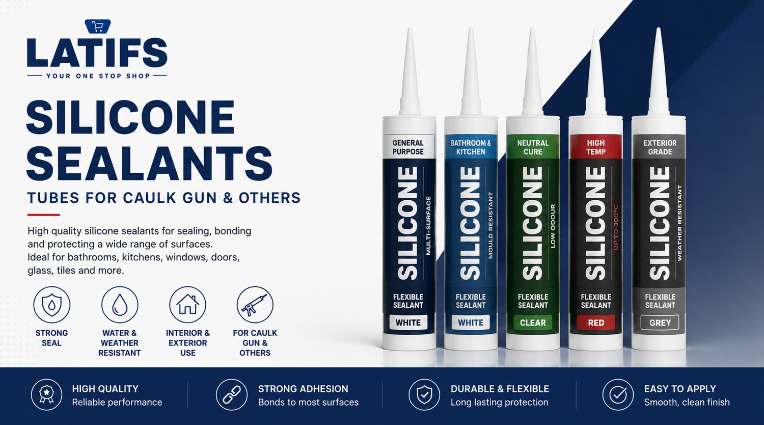 Silicone Sealants, Caulks & Cartridge Tubes