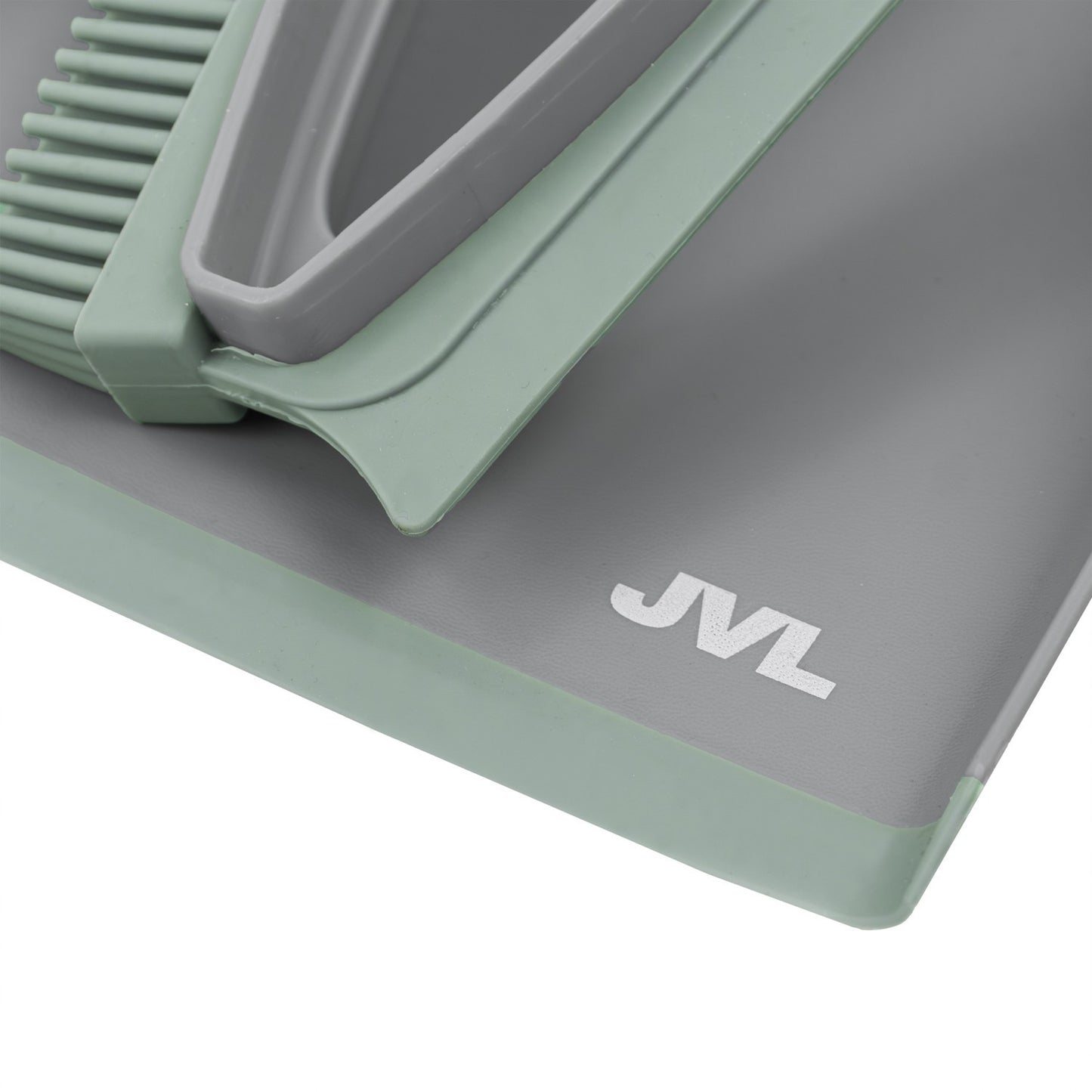 Rubber Dust Pan And Brush - Grey