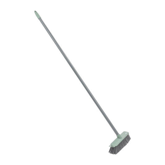 Angled Sweeping Brush With Hard Bristles - Grey