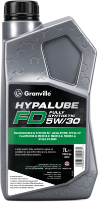 Granville Hypalube FD FS 5W/30 Fully Synthetic Engine Oil 1L – Ford Specification Oil
