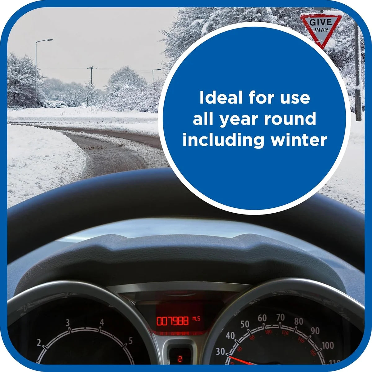 Flow All Season Concentrated Screen Wash 1L – Windscreen Cleaner with -5°C Freeze Protection
