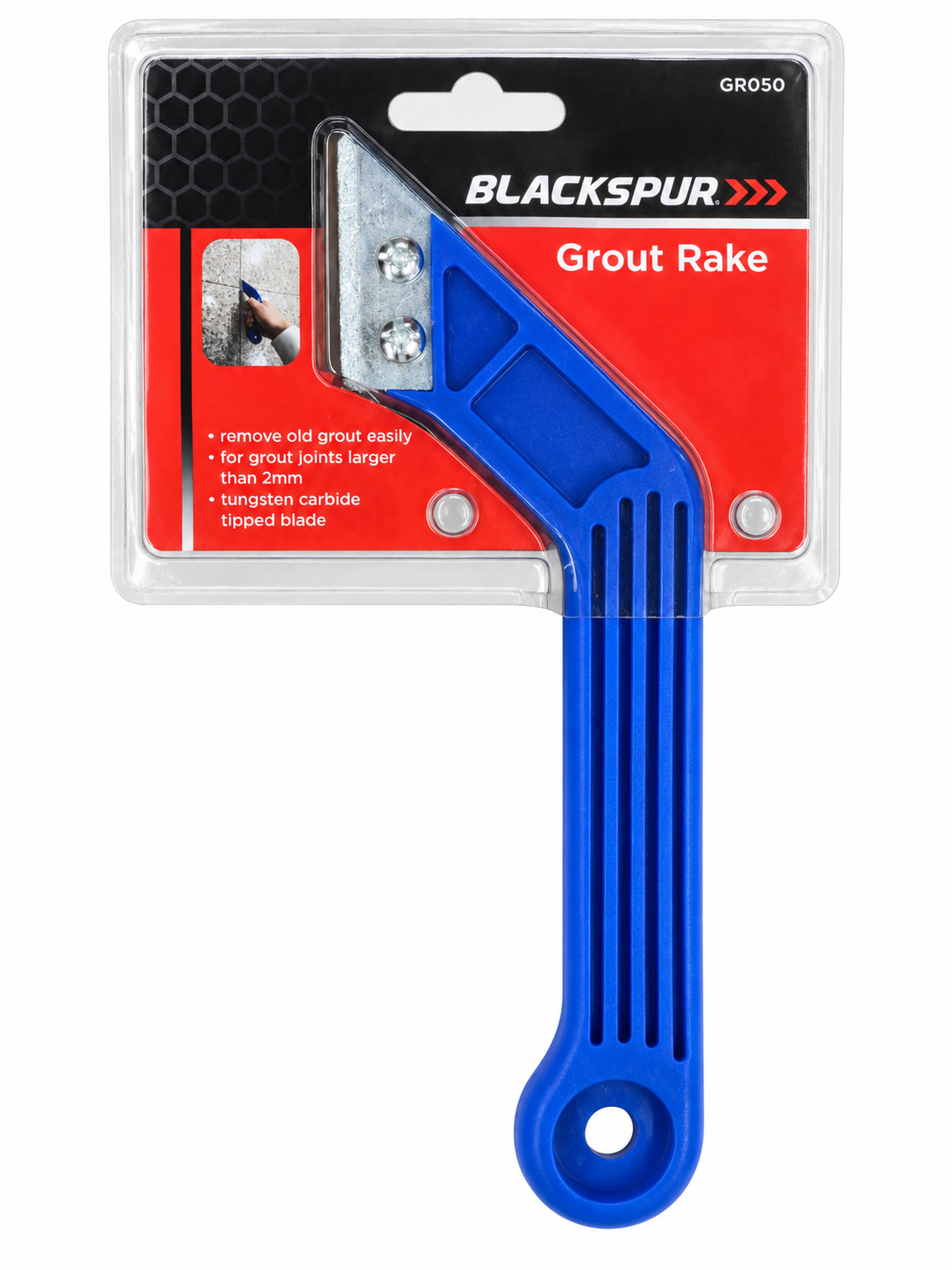 Blackspur Grout Rake Tungsten Carbide Tipped Blade – Tile Grout Removal Tool GR050