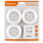 Kingavon 3PC Wireless Remote Control LED Lights BB-RT210 – Battery Operated SMD Lights