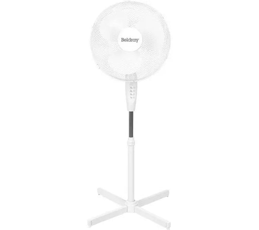 BELDRAY Portable 16" Pedestal Fan - White