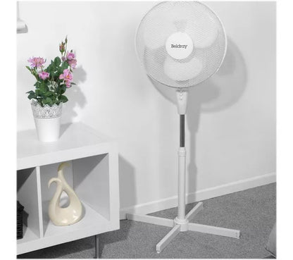 BELDRAY Portable 16" Pedestal Fan - White