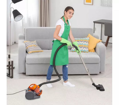QUEST Cylinder Bagless Vacuum Cleaner - Orange & Grey