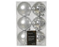 Kaemingk Shatterproof Plain Baubles Pack 6 - Silver