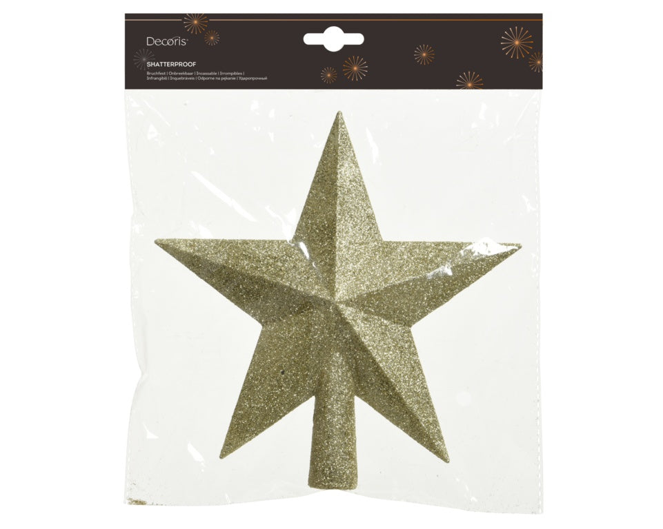Kaemingk Shatterproof Tree Top Star - Gold