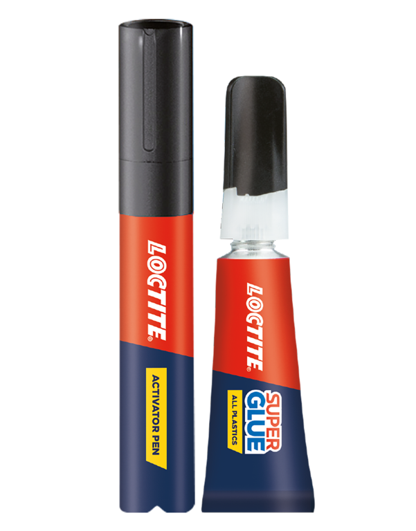 Loctite Super Glue All Plastics 2g + 4ml Activator – Rapid Two-Part Plastic Adhesive