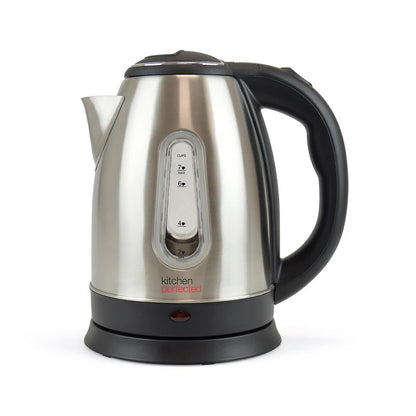 Kitchen Perfected Cordless Kettle 1.7L Brushed Steel - Fast Boil 3000W