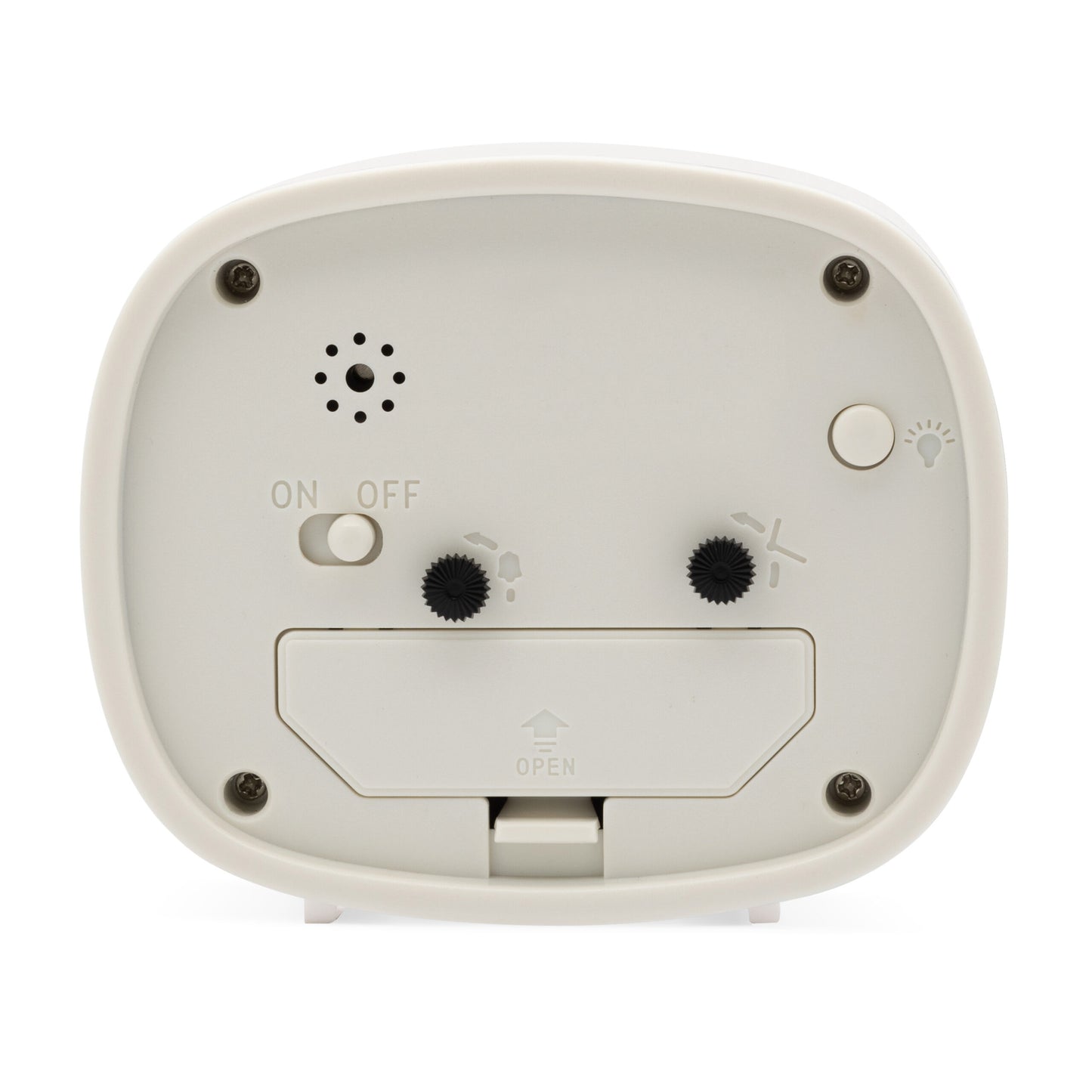 Acctim Hilda Alarm Clock White 15902 – Silent Non-Ticking Bedside Clock with Snooze