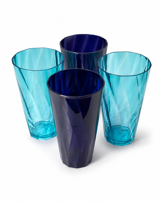 4PC Coloured Plastic Tumblers 600ml – BPA Free |