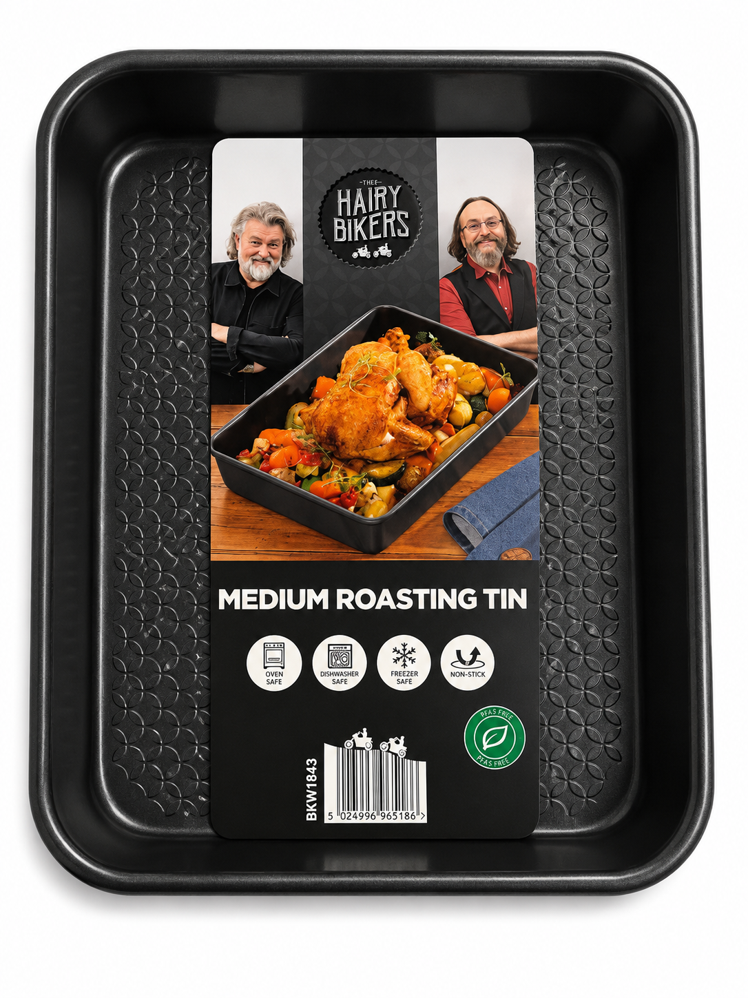 Hairy Bikers Bakeware 28cm Medium Roasting Tin – Non-Stick Black