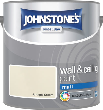 Johnstone’s Wall & Ceiling Matt Emulsion Paint 2.5L – Interior Matt Paint – Multiple Colours
