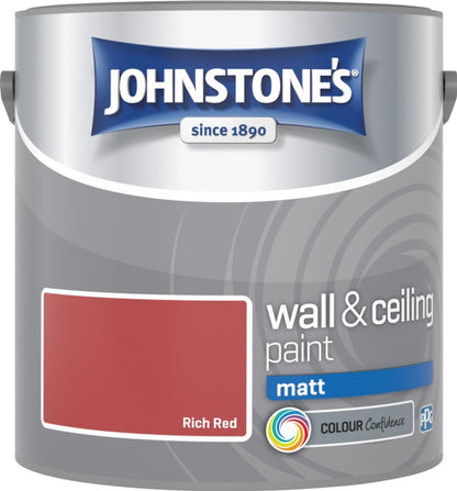 Johnstone’s Wall & Ceiling Matt Emulsion Paint 2.5L – Interior Matt Paint – Multiple Colours
