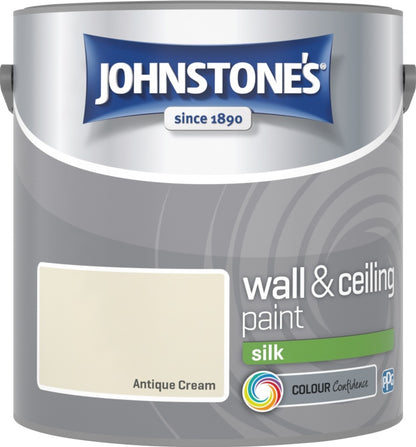 Johnstone’s Wall & Ceiling Silk Emulsion Paint 2.5L – Interior Silk Paint – Multiple Colours