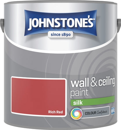 Johnstone’s Wall & Ceiling Silk Emulsion Paint 2.5L – Interior Silk Paint – Multiple Colours