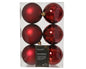 Kaemingk Shatterproof Plain Baubles - Oxblood Pack 6