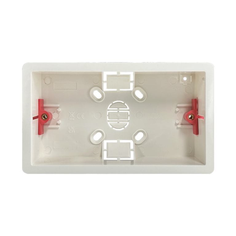 Securlec 2 Gang Dry Lining Box 35mm – Flush Mount Electrical Back Box