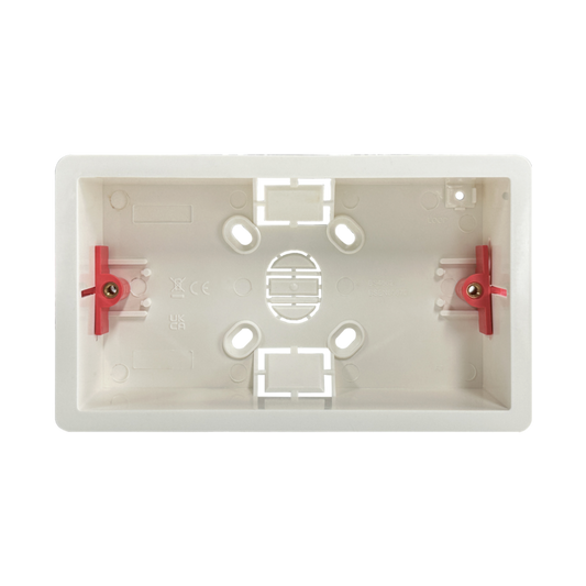 Securlec 2 Gang Dry Lining Box 35mm – Flush Mount Electrical Back Box