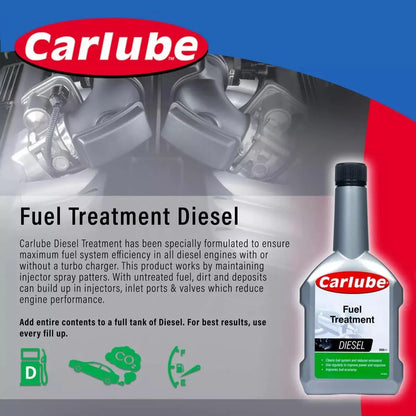 Carlube Diesel Fuel Treatment 300ml QPD300 – Diesel Injector & Fuel System Cleaner