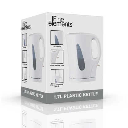 Fine Elements 1.7L Plastic Kettle White