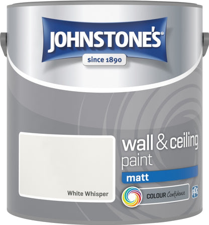 Johnstone’s Wall & Ceiling Matt Emulsion Paint 2.5L – Interior Matt Paint – Multiple Colours