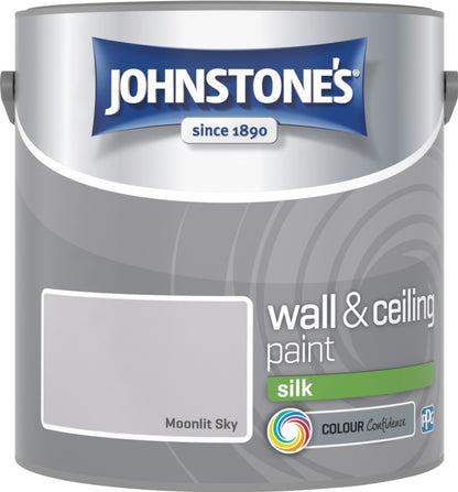 Johnstone’s Wall & Ceiling Silk Emulsion Paint 2.5L – Interior Silk Paint – Multiple Colours